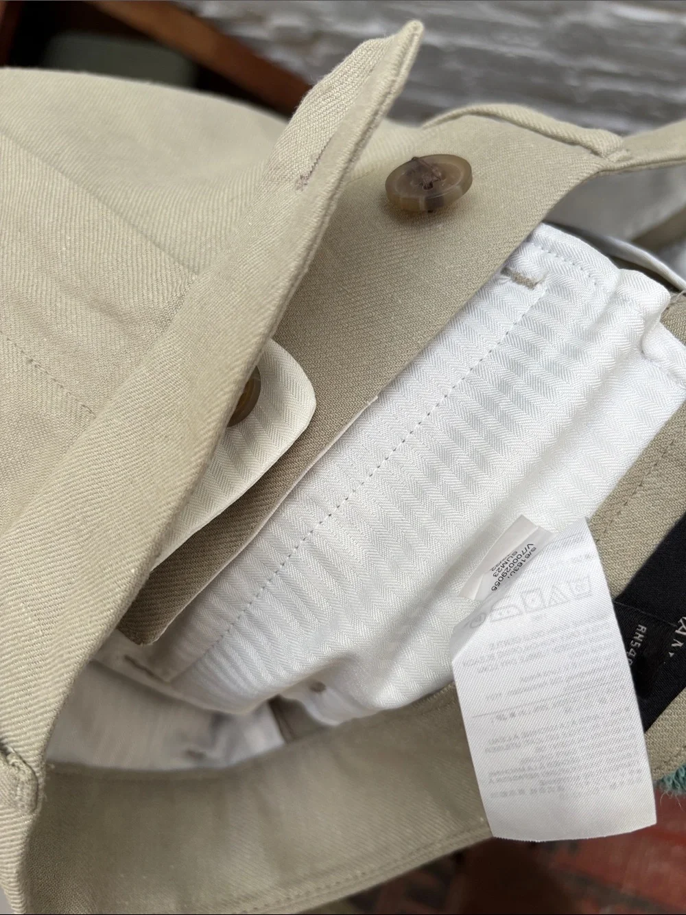 Banana Republic tailored fit cotton/linen trousers